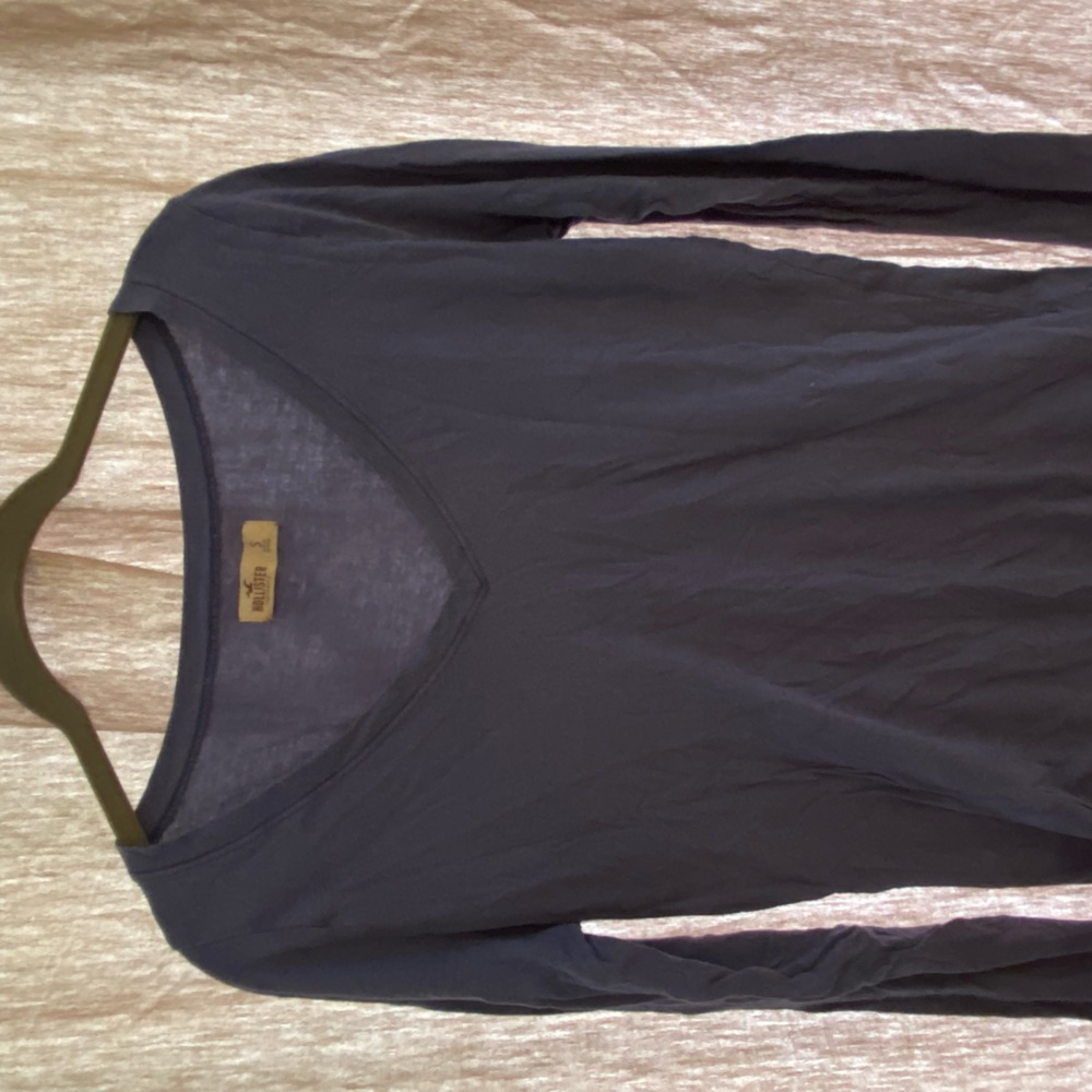 Hollister Long Sleeve Shirt Heather Blue Small